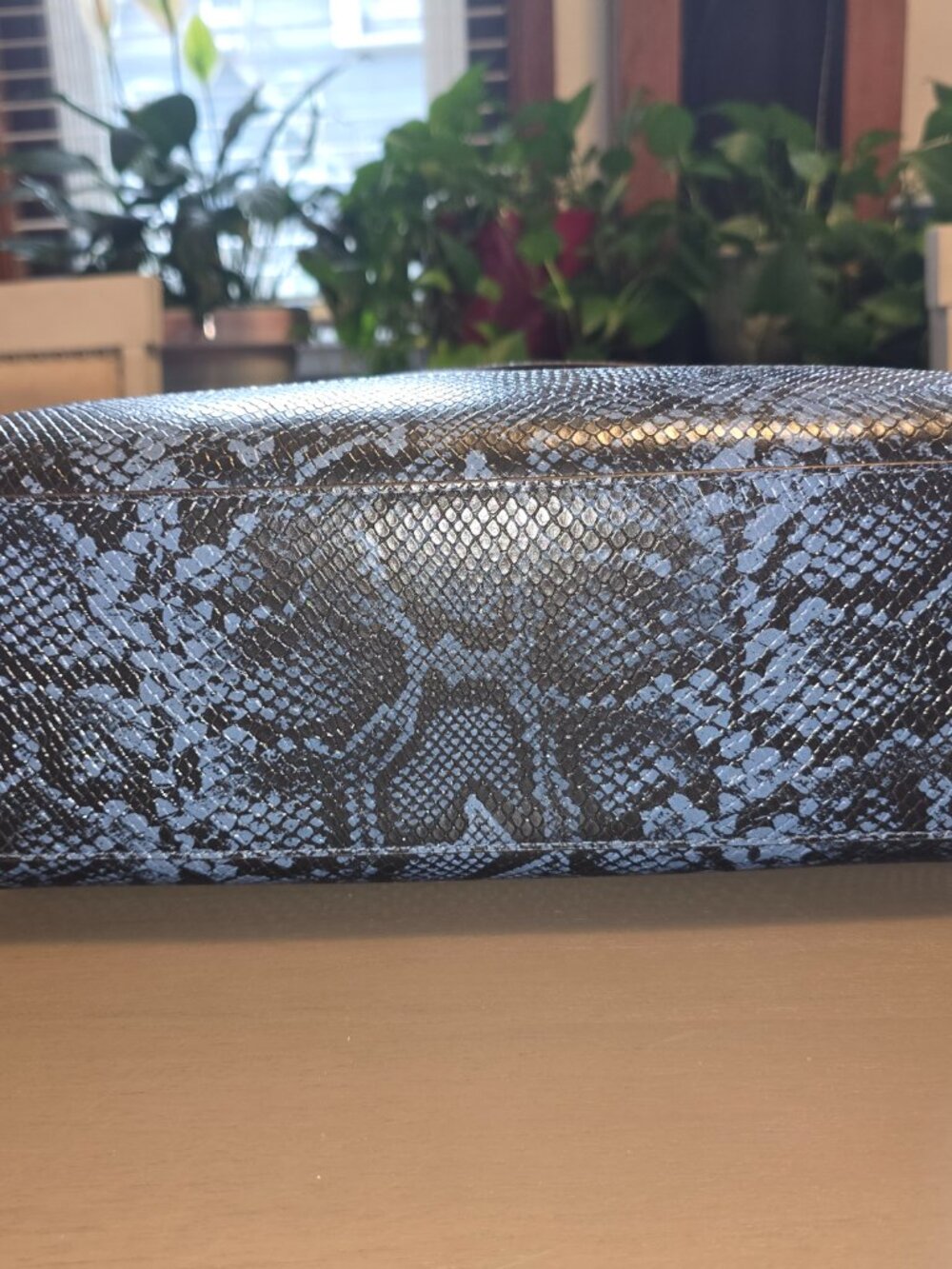 Michael Kors Reed Medium Satchel Crossbody Denim Blue Matching Billfold - NWT! - Picture 4 of 11